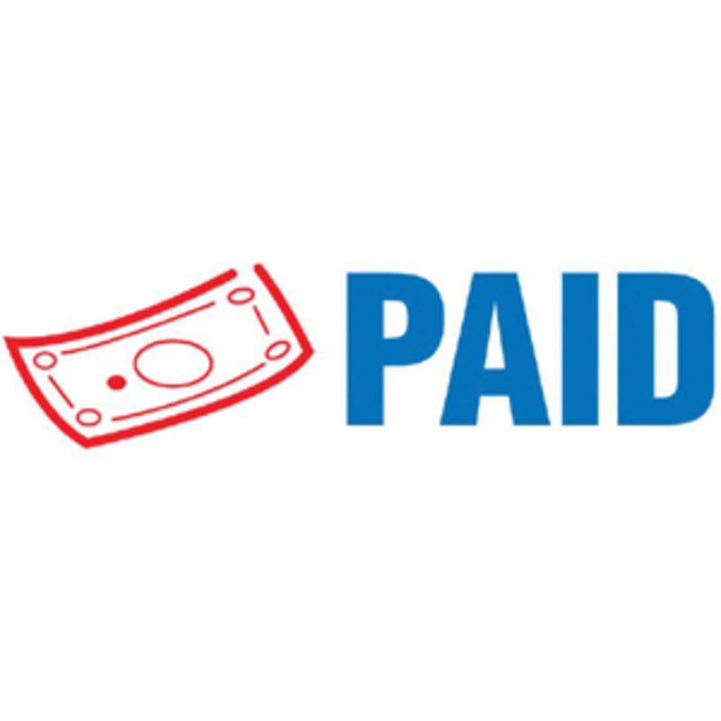 ACCUSTAMP2 035535 Pre-Inked Shutter Stamp Paid, Red/Blue Ink, 1 Count - Image 3